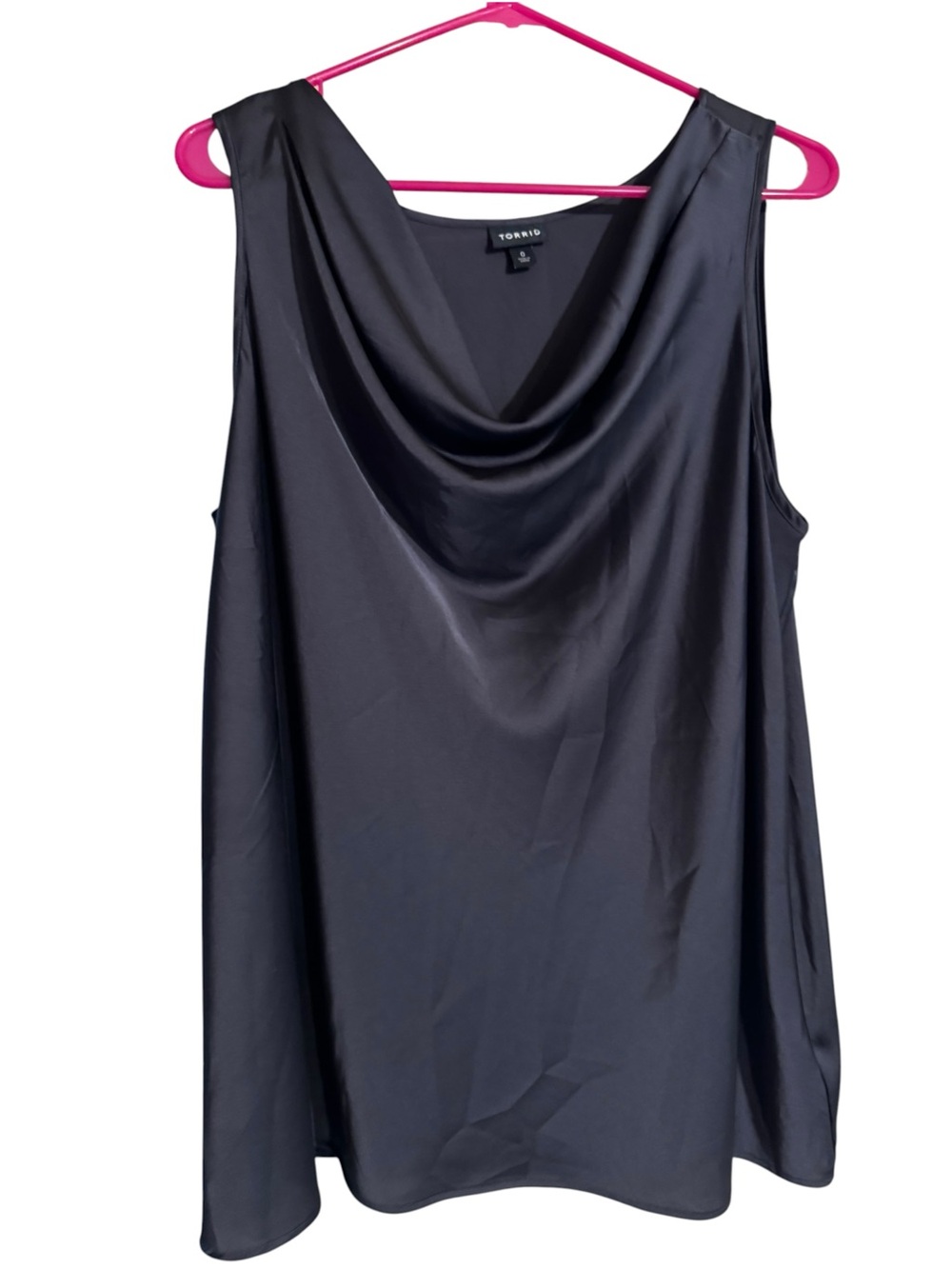 Torrid Charcoal Gray Cowl Neck Sleeveless Top Size 0 (0X)
